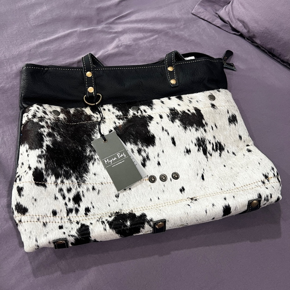 Myra Cowhide and Leather Bag